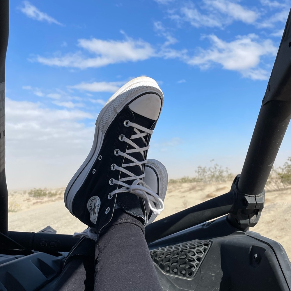 Converse high top platform sneakers